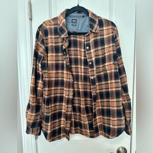 PrAna Flannel Plaid Button-Up Shirt